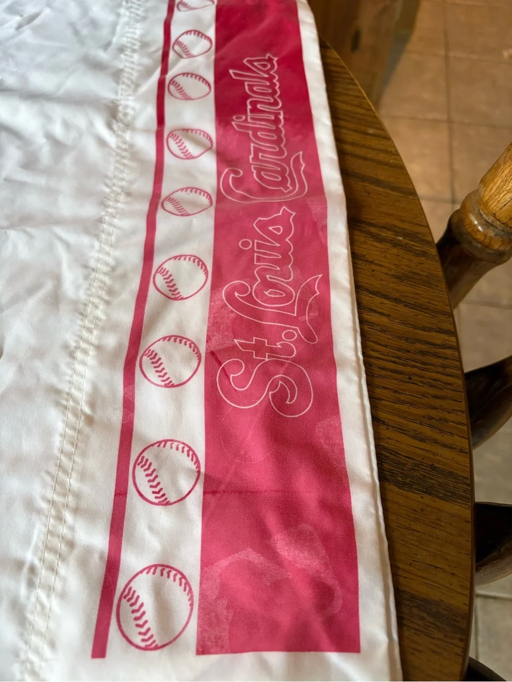 St. Louis Cardinals Pillowcase - Red Cardinal Logo on White